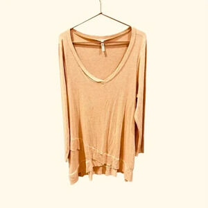 Daisies dusty rose/peach long sleeve size XL